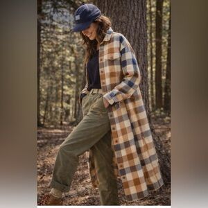 Outerknown Women’s Plaid Blanket Jacket MED NWT